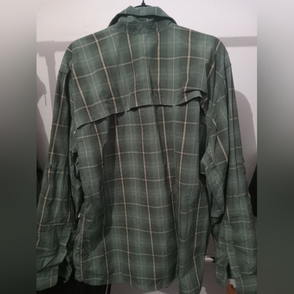 REI Men's Green Plaid Shirt Button Up Shirt XXL - Picture 3 of 5